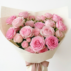 זר ורדים ורודים